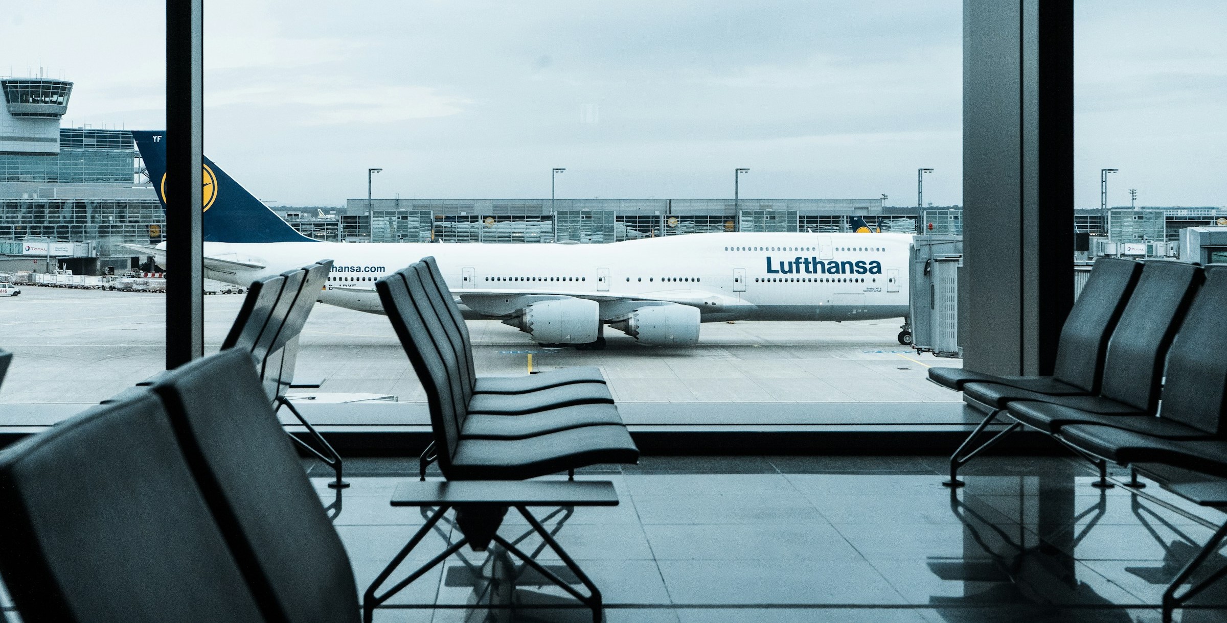 Airport with empty seats.